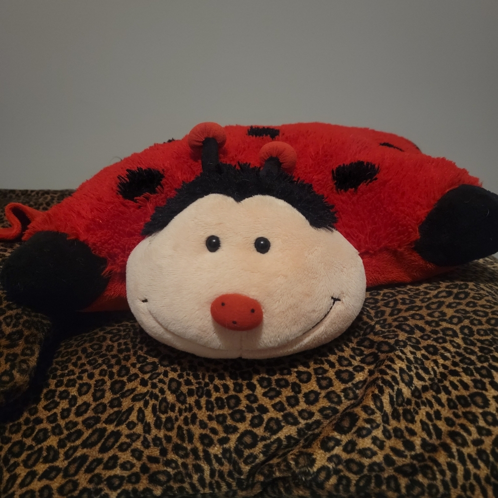 Red and Black Ladybug Pillow Pet